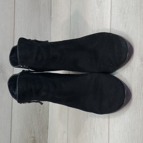 Cole Haan Womens Ankle Suede Sides Zip Nunuck Heels boots sz 9.5B - Picture 3 of 15